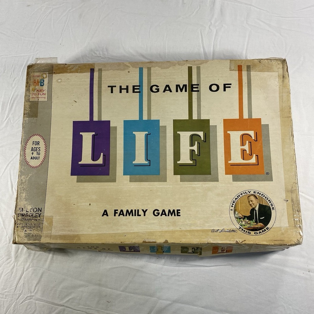 The Game of Life 1960 Milton Bradley Original Complete – Art Linkletter Edition